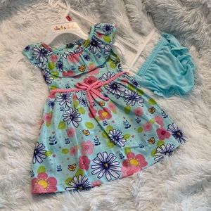 Sweet and soft. Baby (3-6mth) summer dress/panty set.  NWT.